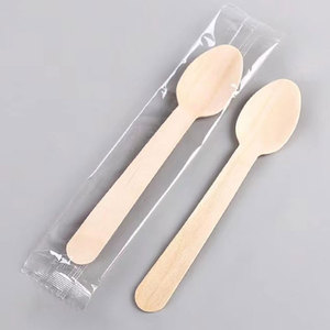 Ensemble <span class=keywords><strong>de</strong></span> <span class=keywords><strong>couverts</strong></span> jetables en <span class=keywords><strong>bois</strong></span> biodégradable et écologique <span class=keywords><strong>de</strong></span> 160 mm (couteau, fourchette, cuillère, cuillère-fourchette) pour la cuisine - Product Image 6