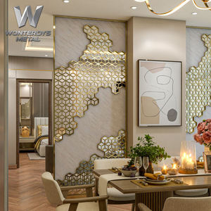 Panneau décoratif Art Déco en acier inoxydable étanche, découpé au laser CNC, pour séparation de salon et toilettes, écran métallique pour intérieurs - Product Image 6