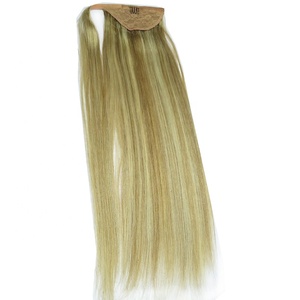Extensiones de <span class=keywords><strong>Cabello</strong></span> Humano de Alta Calidad a Precio de Fábrica, Cola de Caballo con Clip, Extensiones de <span class=keywords><strong>Cabello</strong></span> con Cola de Caballo Envolvente - Product Image 2