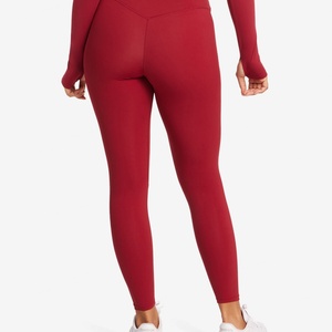 ชุดกีฬาสีแดงแขนยาวไร้รอยต่อสำหรับคนไซส์ใหญ่ ชุดออกกำลังกายเซ็กซี่รัดรูป ระบายอากาศได้ดี เหมาะสำหรับใส่เล่นโยคะและกิจกรรมกลางแจ้ง - Product Image 5