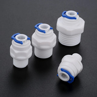 BSP Mannelijke 3/8" 1/4" 1/2" Schroefdraad Rechte Koppeling Slang Push-to-Quick Connector voor Waterzuiveraar Drinkfontein