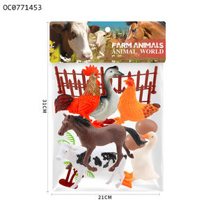 Jouet <span class=keywords><strong>de</strong></span> simulation d'<span class=keywords><strong>animaux</strong></span> <span class=keywords><strong>de</strong></span> <span class=keywords><strong>ferme</strong></span> montessori en plastique, 6 pièces - Product Image 6