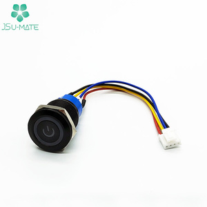 Custom Black Shell Metal Momentary Latching LED Power <strong>Button</strong> Pushbutton <strong>Switches</strong> On/Off Cable <strong>Push</strong> <strong>Button</strong> <strong>Switch</strong> - Product Image 2