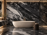 Dalles de marbre gris Hilton pour vanités de salle de bain, revêtements de sol de hall, tables à manger, comptoirs de bar, escaliers, îlots de cuisine
