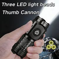 Mini lampe frontale LED OEM 3 LED rechargeable USB-C à clipser sur casquette, lampe torche portable pour la pêche, la course, le camping, les activités de plein air, avec logo personnalisé