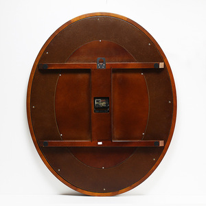 European Style Solid Wood Oval Wall <b>Clock</b> <b>Battery</b> Powered Silent Living Room Decorative <b>Clock</b> - Product Image 5