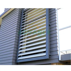 Aluminum exterior shutters sun louver exterior blinds with low price horizontal louver blinds sunshade louver shutter window
