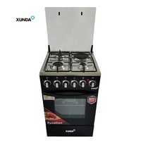 Four Combiné Xunda, Cuisinière à Gaz avec 4 Brûleurs, 2 Gaz et 2 Plaques Électriques, Four Électrique pour la Maison, Vente en Gros Chine