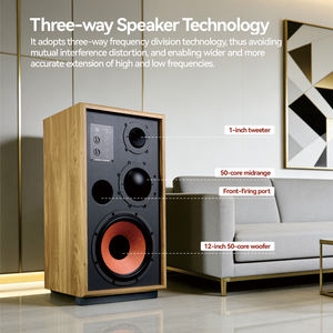 ลำโพง CHORDIO HT-12 <span class=keywords><strong>HIFI</strong></span> Monitor รุ่นวินเทจ ตู้ไม้ 3 ทาง แบบตั้งพื้น วูฟเฟอร์ 12 นิ้ว สำหรับโฮมเธียเตอร์ - Product Image 4