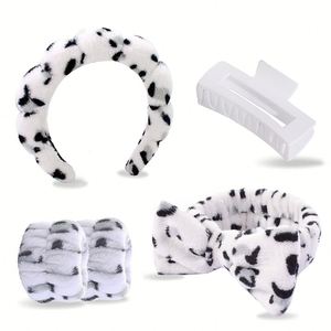 Set de 5 piezas de diadema y pulseras trenzadas suaves, diadema de corona alta para lavado facial, spa y maquillaje, accesorios dulces para el cuidado de la piel, regalo - Product Image 3