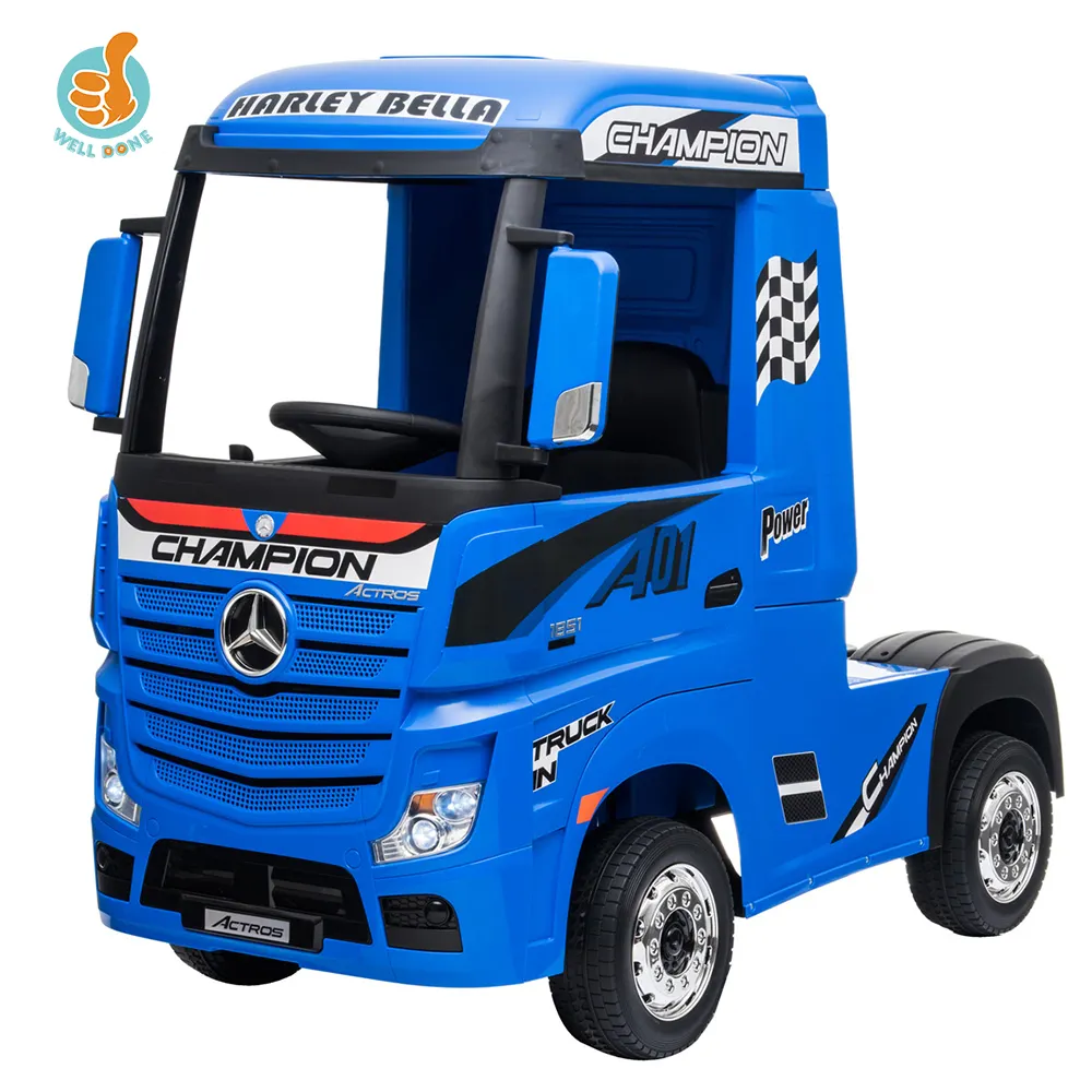 חדש דגם ילדים חשמלי לרכב על תינוק רכב מרצדס בנץ Actros משאית ילדים חשמלי רכב ארבעה גלגל שלט רחוק תינוק משאית