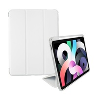 Casing Tablet iPad Mini 6 Akrilik Keras 8,3 Inci, dengan Cover Depan Kulit PU, Casing PC Transparan, dan Slot Pensil