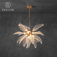 Lustre en fer, aluminium et acrylique, style postmoderne, luxe, hauteur réglable, LED noir/or 3000K, salle à manger, salon, hôtel, villa