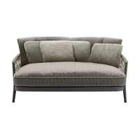 Offre Spéciale – Ensemble de Canapés Modulables de Luxe Contemporains et Modernes en Corde Tressée pour Patio, Mobilier de Loisirs Durable, Imperméable et Résistant aux Intempéries pour l'Extérieur