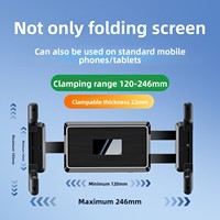 Esnek evrensel araç içi telefon tutucu 7-12.9 inç katlanabilir ekran cep Tablet telefon standı araba için tutucu  klima çıkışı
