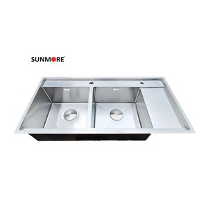 Custom Handmade Stainless Steel <b>Kitchen</b> <b>Sink</b> 304 Single Bowl Brushed Finish OEM <b>Kitchen</b> <b>Sink</b> - Product Image 4