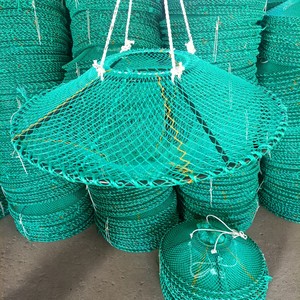 Hot Bán Có Thể Gập Lại Nuôi Trồng Thủy Sản Bẫy Mạnh Mẽ Khung Thép Conch Cá Lồng Net Với Nhựa HDPE Nylon Vật Liệu Cho Tôm Nuôi - Product Image 3