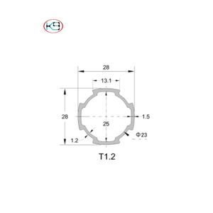 2024 caldo-vendita di tubi in alluminio tubo di alluminio 28mm AL-4000A-1.2 tubo in lega rotonda di alluminio per sistema di cremagliera magra - Product Image 2