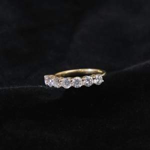 18K oro bianco fede nuziale laboratorio coltivato bianco diamante bolla eternità mezzo anello con perla gigi gioielli certificati per il matrimonio - Product Image 3