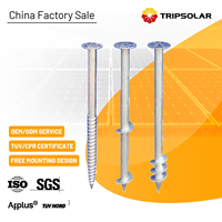 Pieux de terre en acier galvanisé, vis de terre pour système de montage solaire, fabriqués dans des usines chinoises