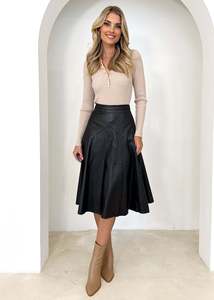 Automne et hiver nouveau parapluie en forme de petite <span class=keywords><strong>jupe</strong></span> en cuir Slim Fit PU cuir tempérament taille haute demi-<span class=keywords><strong>jupe</strong></span> vêtements pour femmes - Product Image 3