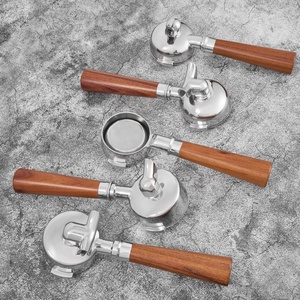 Porte-filtre à <span class=keywords><strong>café</strong></span> BANLEE 58 mm sans fond et à bec simple/double avec poignée personnalisée, compatible avec la machine à expresso E61 - Product Image 4
