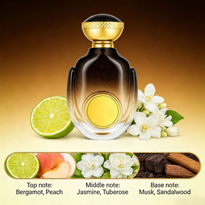 Perfume Árabe Oud Floral Amaderado con Bergamota, Melocotón, Jazmín, Tuberosa, Almizcle y Sándalo, Fragancia Duradera EDP, Perfume <span class=keywords><strong>de</strong></span> Lujo en Spray - Product Image 2