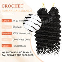 Extensions de cheveux de type crochet de qualité supérieure Originea, cheveux humains afro crépus bouclés, vague profonde, cheveux crépus bouclés pré-bouclés, vente chaude