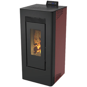 Stufa a Pellet Canalizzata 'CLEVER' da 11,61 kW - Bordeaux - Product Image 1