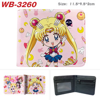 Monedero con Diseño de Sailor Moon, Regalo para Mujer, Tarjetero, Monedero de Cuero PU, Monedero Portátil Antipérdida, Monederos al por Mayor