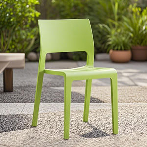 Chaise <span class=keywords><strong>de</strong></span> salle à manger en plastique PP empilable, moderne, colorée, bon marché, en résine et polypropylène, pour restaurant, vente en gros - Product Image 3