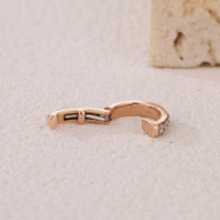 Pendientes de Clip de Diamantes Blancos Naturales de Oro de 18K de Alta Gama, Regalo de Boda, Joyería de Lujo para Mujeres y Niñas para el Día de San Valentín