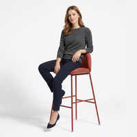 Tabouret de bar style moderne minimaliste, siège rembourré, pieds en métal, confortable, durable, facile à assembler, choix multicolore