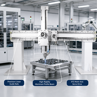 Système robotisé à portique XYZ électrique CNC robuste avec plateforme linéaire à engrenages crémaillère, 1 kW, 380 V, capacité de charge 50 kg