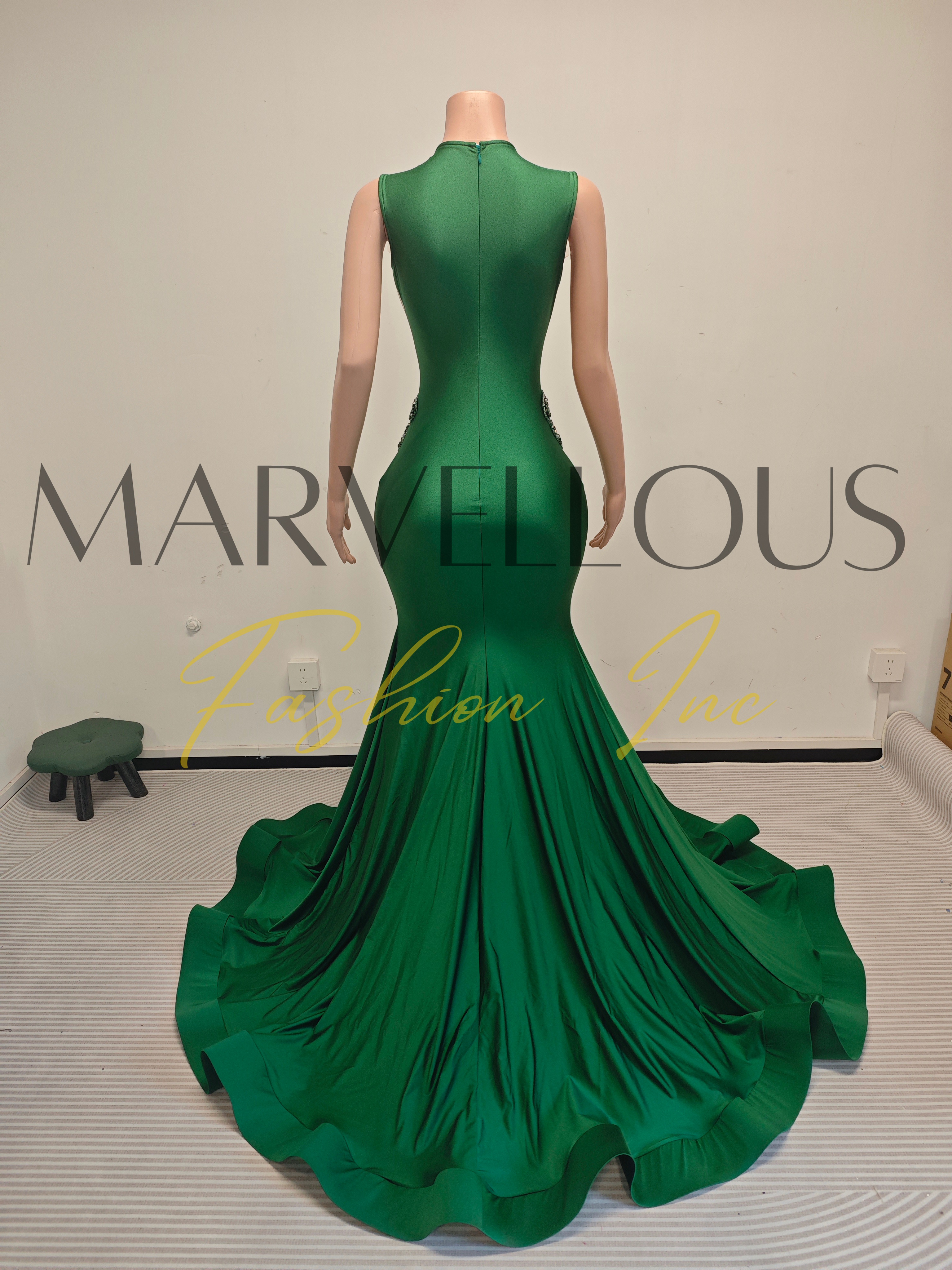 MF Women Birthday Party Embroidered Crystal Print Sexy Evening Prom Maxi Ball  Gown Dress Headscarf Emerald Green Natural| Alibaba.com