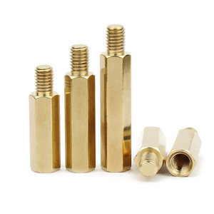 Stud Board Pilar montaje hexágono PCB placa base espaciador tornillo rosca M3xL + 3/4/5/6/8mm M3 hexagonal latón macho hembra separador - Product Image 2