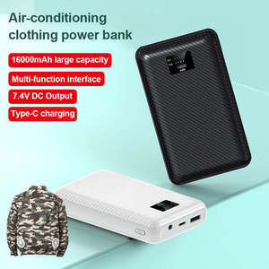 Aquecimento terno colete poder banco jaqueta 16000mAh 20000mAh 7.4V DC <span class=keywords><strong>7.2v</strong></span> dc saída buraco ar condicionado terno serviço logotipo personalizado - Product Image 5