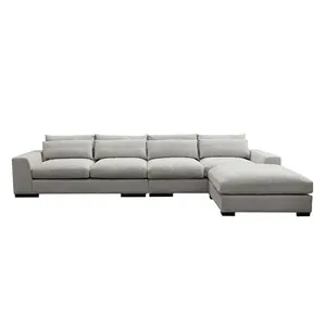 Prezzo a buon mercato moderno minimalista appartamento di grandi dimensioni soggiorno mobili divano in tessuto componibile