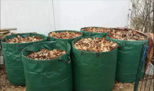 Sacs de jardin robustes de différentes tailles, sacs à déchets de jardin réutilisables, sacs à feuilles en PP avec 3 poignées - Product Image 3