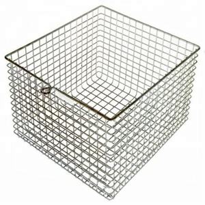 Conteneur alimentaire rectangulaire creux en acier inoxydable avec fibres végétales tressées 60x40x30cm – Durable et portable pour la cuisine - Product Image 4