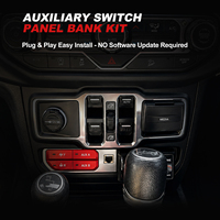 OTTOVOXX Banco de Interruptores Auxiliares de 8 Canales para Jeep JL/JT 2018-2026, Panel Rojo+Negro OEM, Control de Utilidad en Carretera/Todoterreno