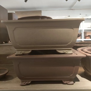 <span class=keywords><strong>Pot</strong></span> à bonsaï <span class=keywords><strong>carré</strong></span> non verni XXXL avec pieds en forme <span class=keywords><strong>de</strong></span> nuage - Product Image 1
