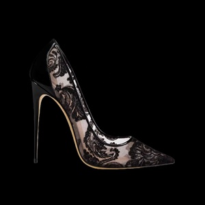 Chaussures de créateur classiques de luxe, en maille brodée, talons fins, escarpins à talons aiguilles pour femme, chaussures à talons hauts sexy de haute qualité - Product Image 4