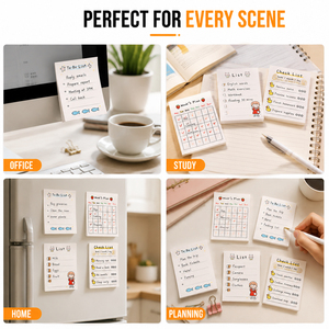 Custom Die Cut Sticky Memo Pads Cute Mini Self Adhesive To‑Do List Note Pads Daily Planner <b>Notepads</b> for School Office Stationery - Product Image 3