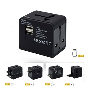Adaptateur secteur de voyage HHT-148 2USB 5V 2.1A avec prise US UK AUS EU - Product Image 2