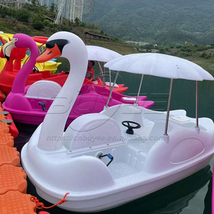 Équipement de <span class=keywords><strong>parc</strong></span> <span class=keywords><strong>aquatique</strong></span>, bateaux à pédales en PE pour 4 personnes, bateau à pédales en forme de cygne de haute qualité - Product Image 5