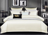 Ensemble de literie en satin 4 pièces pour chambre à coucher : Housse de couette et drap plat – Vente en gros