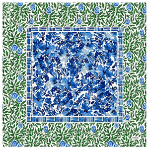 31,5 Zoll Vintage Mahjong-Tischmatte mit botanischem Rand, Wildtier- und Blumenmuster, dekorative Tischauflage für Brett- und Kartenspiele im Innenbereich - Product Image 2