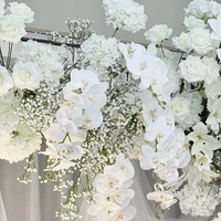 Meilleure vente 9 têtes 3D grande orchidée artificielle faite à la main Real Touch branche unique pour Noël nouvel an chinois Arrangement d'événements