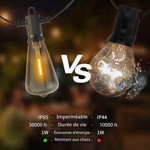 Popular G40 IP65 Waterproof Flexible Sturdy Style Outdoor String Lights Christmas Warm White Garland Party Wedding Home <b>Fence</b> - Product Image 5